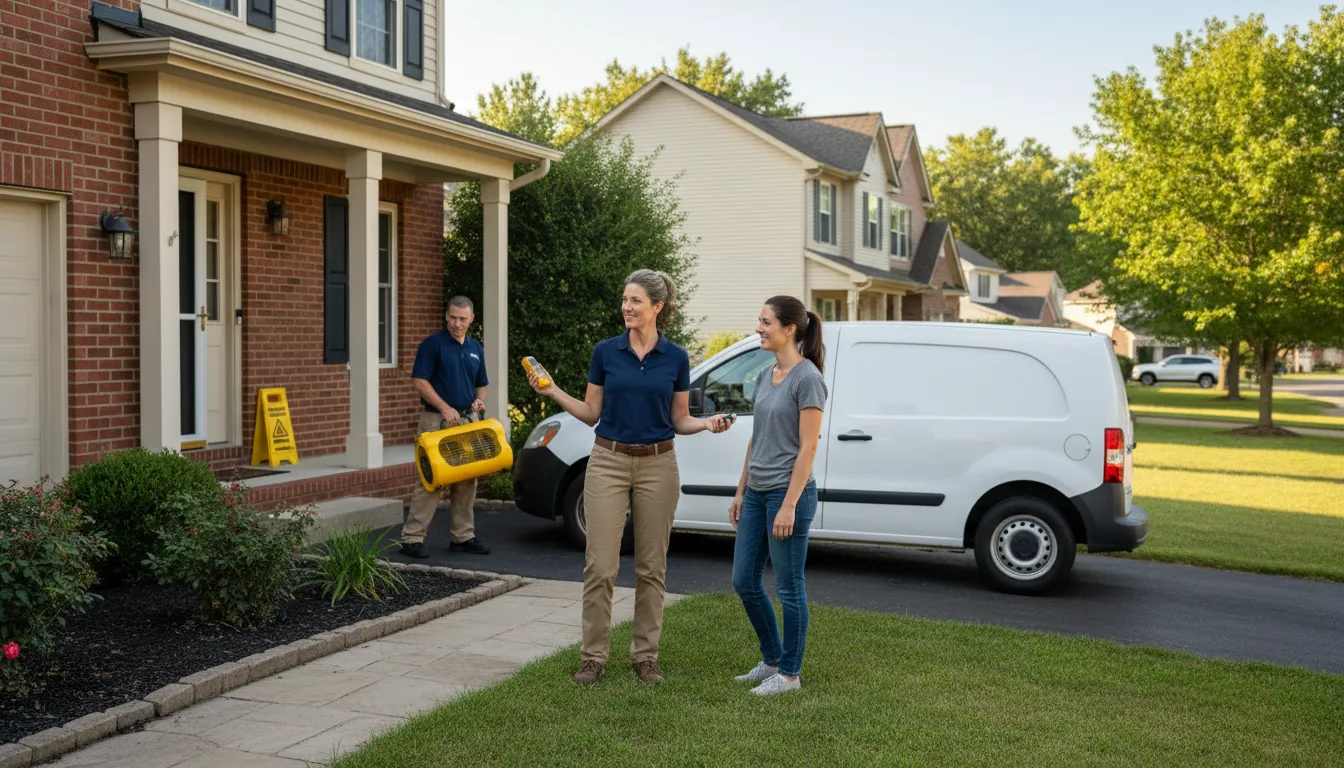 Residential water damage restoration in Ashland, IL